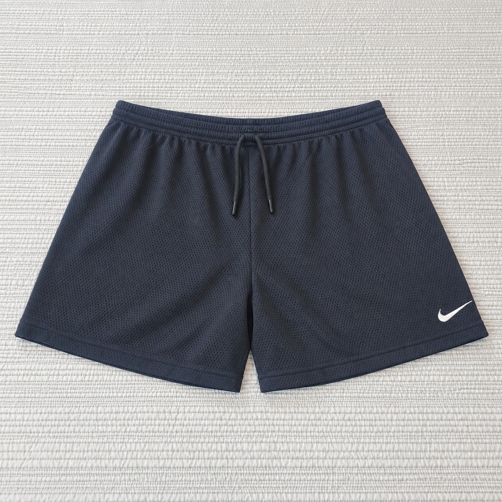 Nike Mens Black Mesh Athletic Basketball Shorts XL Drawstring No Pockets